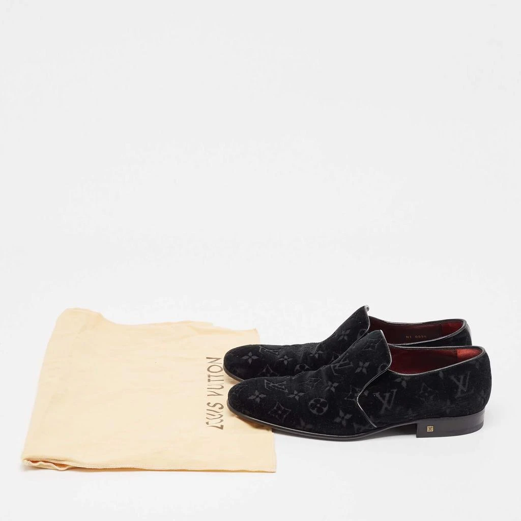 Louis Vuitton Louis Vuitton Black Velvet Slip On Loafers Size 40 9