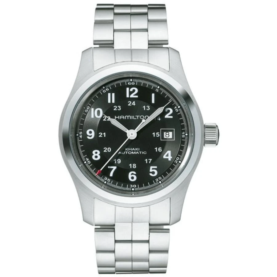 Hamilton Khaki Field Auto 42MM Black Dial Steel Men's Watch H70515137 1