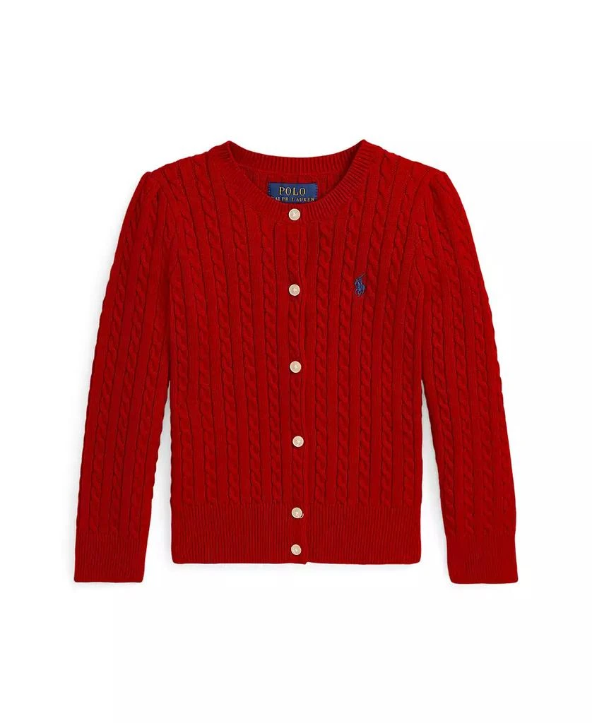 Ralph Lauren Toddler And Little Girls Mini-Cable Cotton Cardigan 1