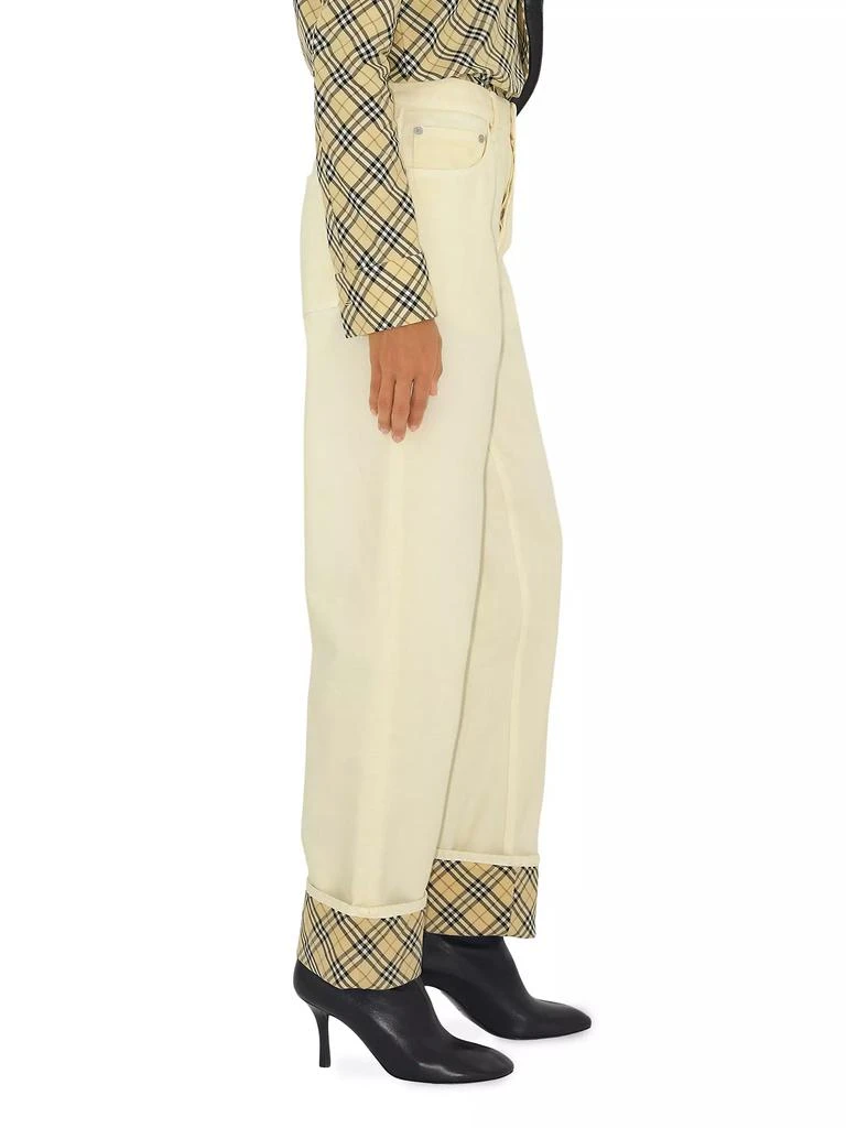 Burberry Check Mid-Rise Straight-Leg Jeans 4
