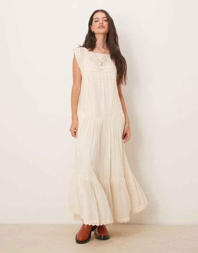 Free People Free People meadows edge boho maxi dress in white 1