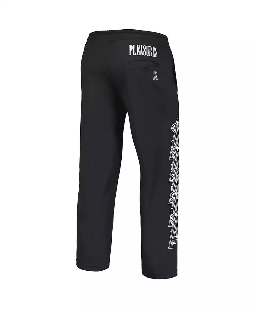 Pleasures Men's Black Los Angeles Angels Pitcher Track Pants