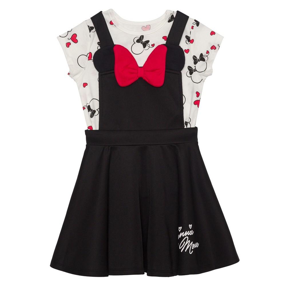 Disney Toddler Girls Minnie Hearts Short Sleeve T-shirt and Dress, 2 Pc. Set