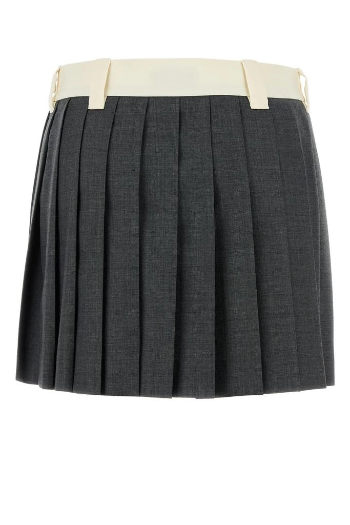 Miu Miu Charcoal wool mini skirt 1