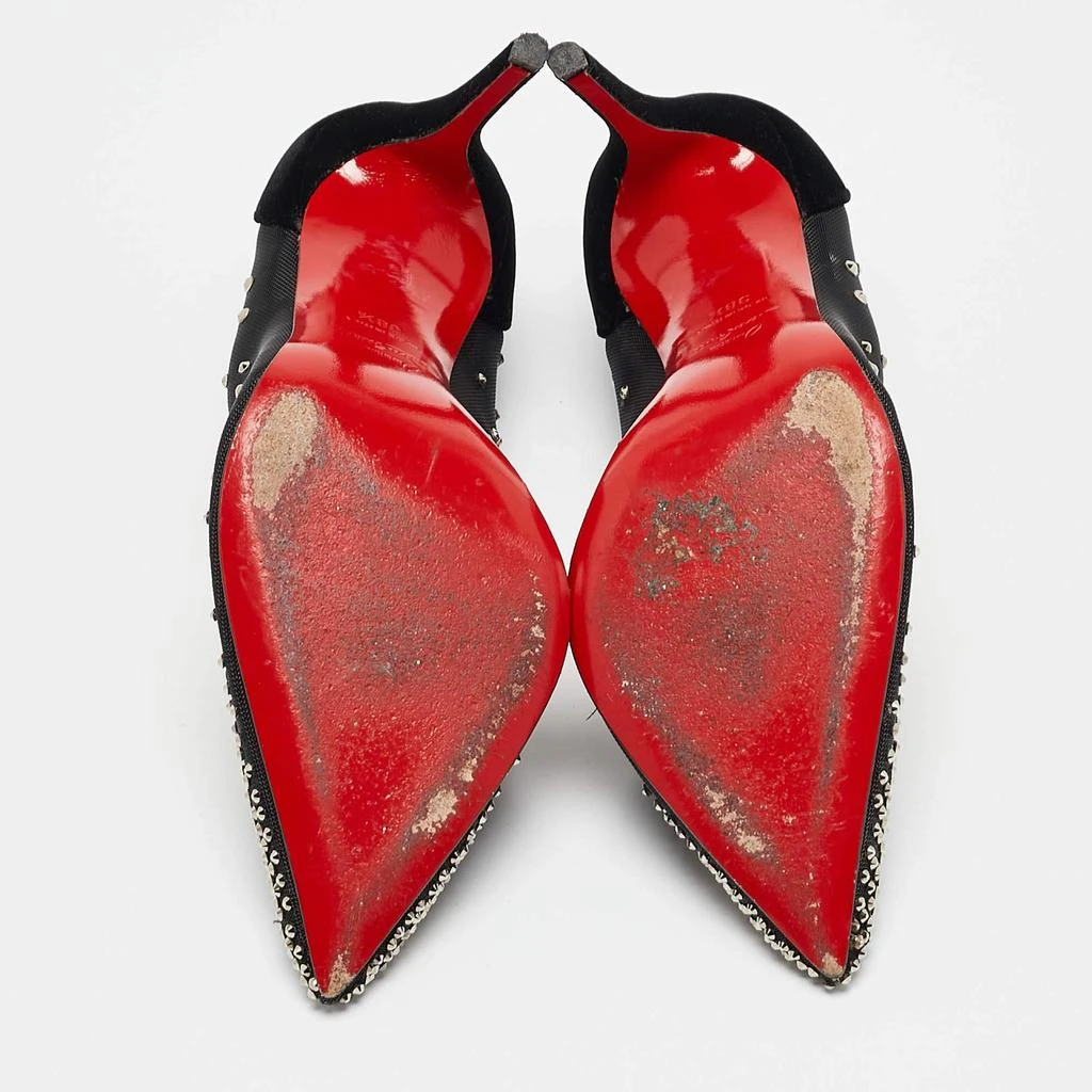 Christian Louboutin Christian Louboutin Black Mesh and Velvet Follies Strass Pumps Size 38.5 6