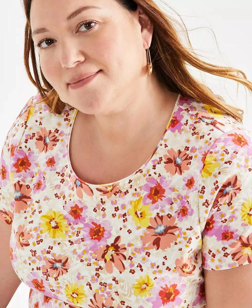 Style & Co Plus Size Printed Scoop-Neck Top, Created for Macy's 3
