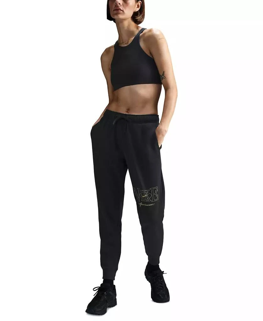 NIKE Women's Mid-Rise Club Fleece Shine Joggers 1