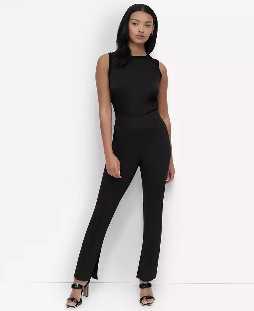 DKNY Women's Split-Hem Elasticated-Back Ankle Pants 5