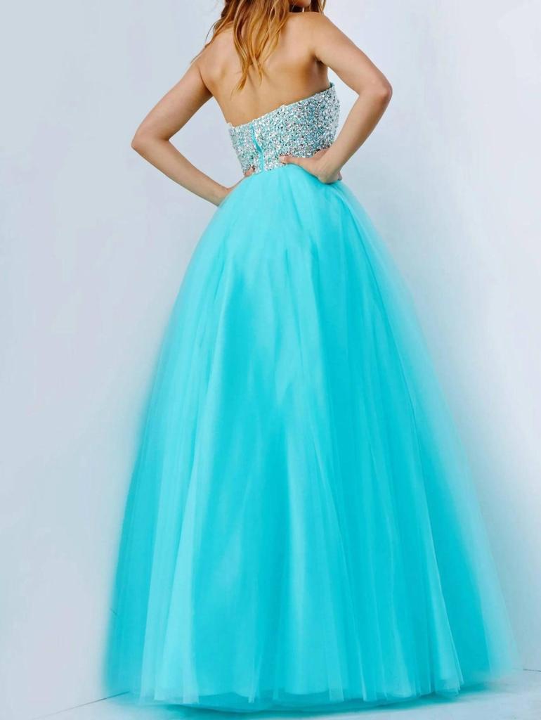 Jovani Jovani - Strapless Adorned Tulle Ballgown