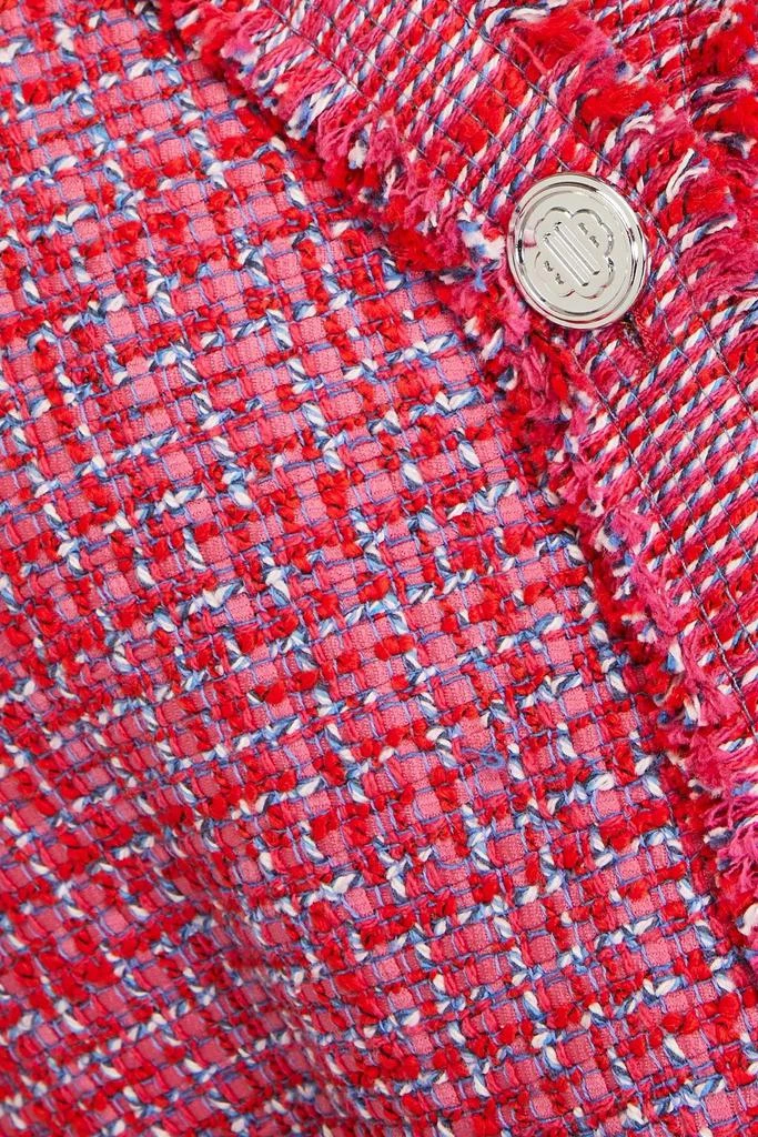 Maje Cropped frayed tweed jacket 4