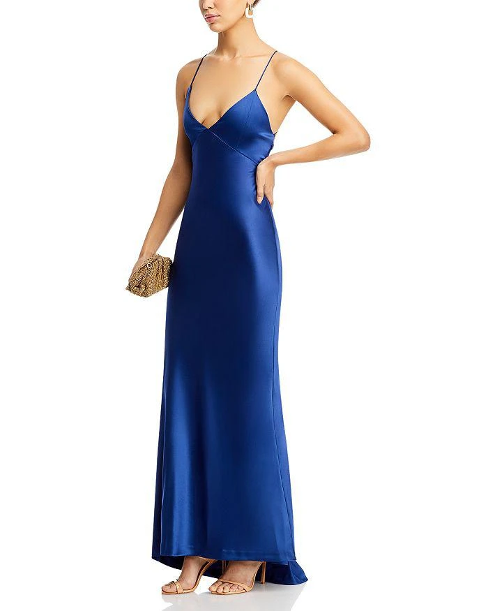 Alice + Olivia Montana Lace Up Back Slip Gown 3