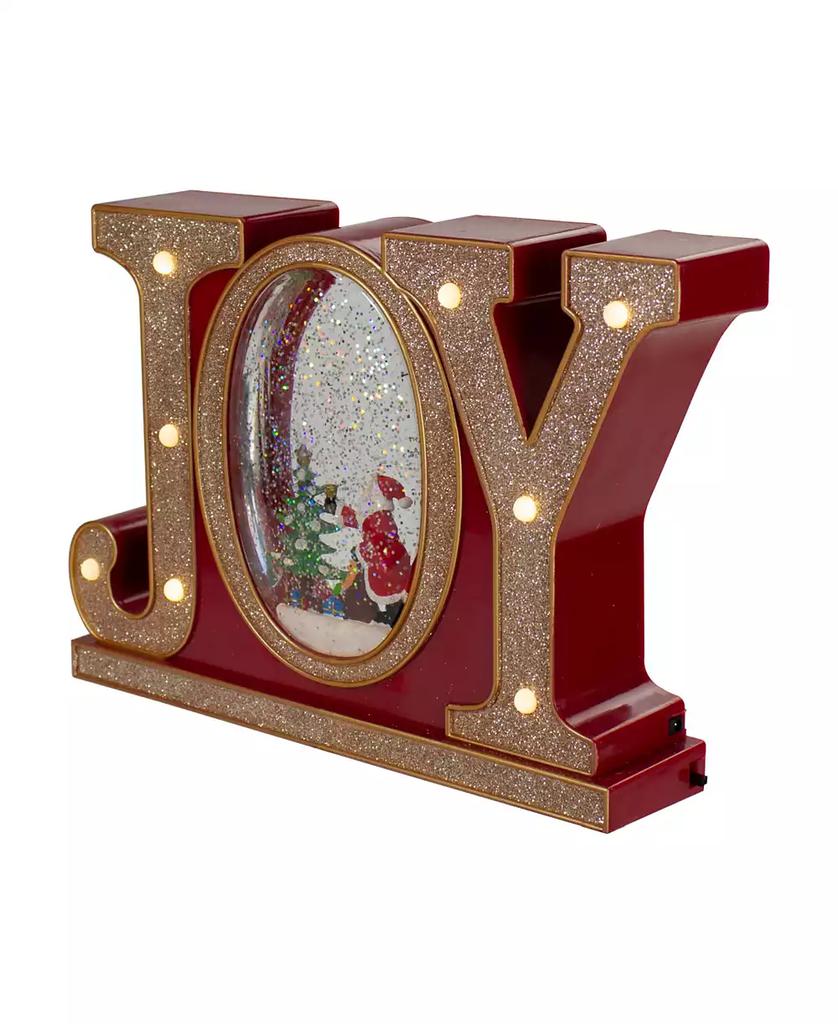 Northlight 11" LED Lighted Joy Christmas Glitter Snow Globe