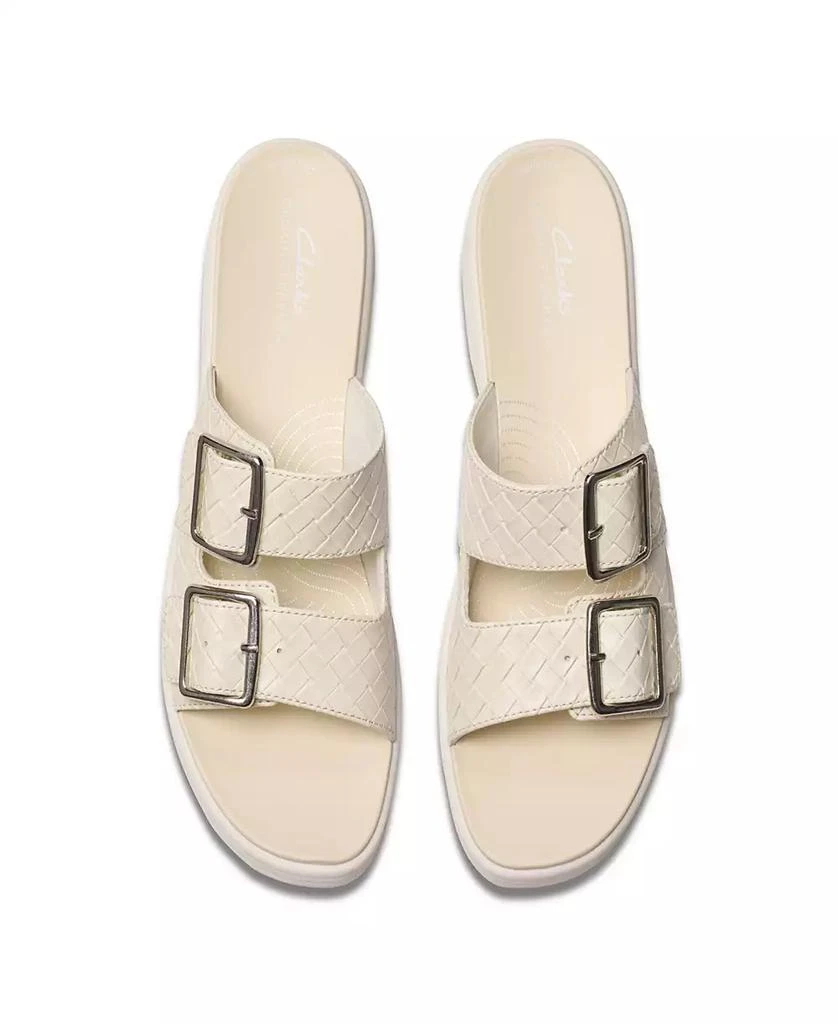 Clarks Cloudsteppers Women's Drift Buckle Slip-On Flat Sandals 4