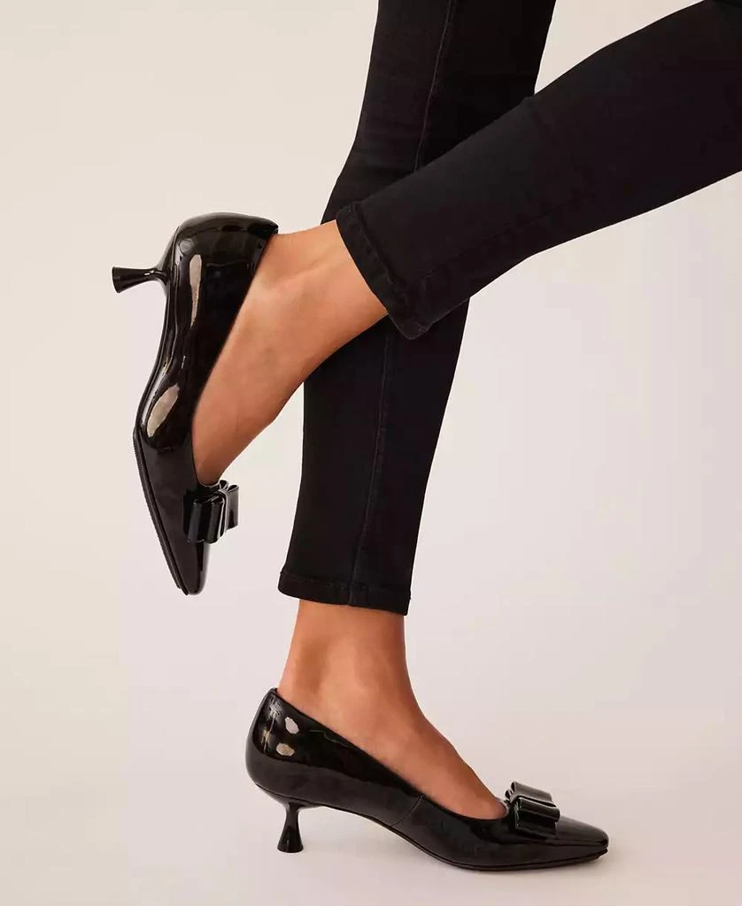 Anne Klein Women's Theresa Bow Kitten Heel Dress Pumps 3