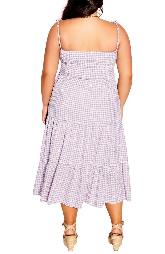 City Chic Victoria Tiered Gingham Sundress