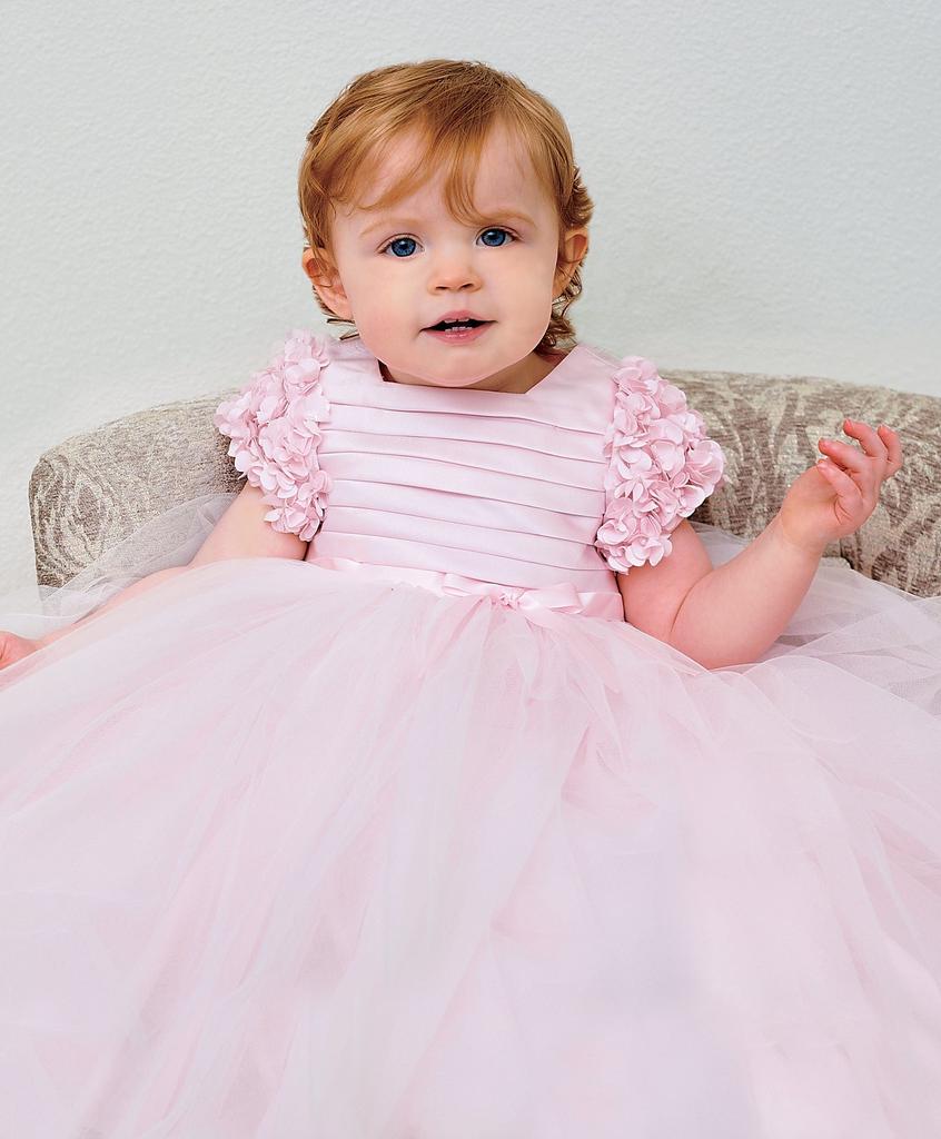 Sarah Louise Sarah Louise Girls Ceremonial Ballerina Length Dress in Pink