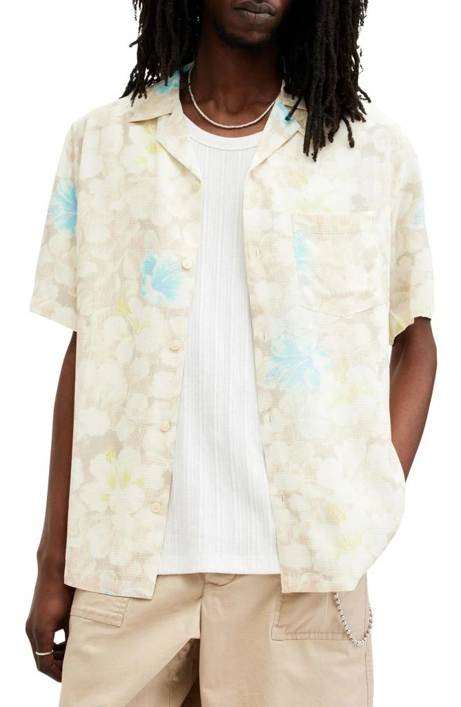 ALL SAINTS Nevada Floral Print Camp Shirt 1