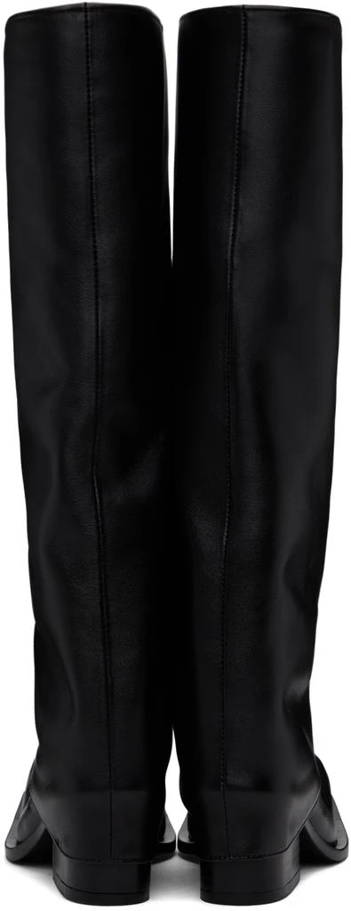 FIDAN NOVRUZOVA Black Havva Chunky Heel Plissè Tall Boots 2