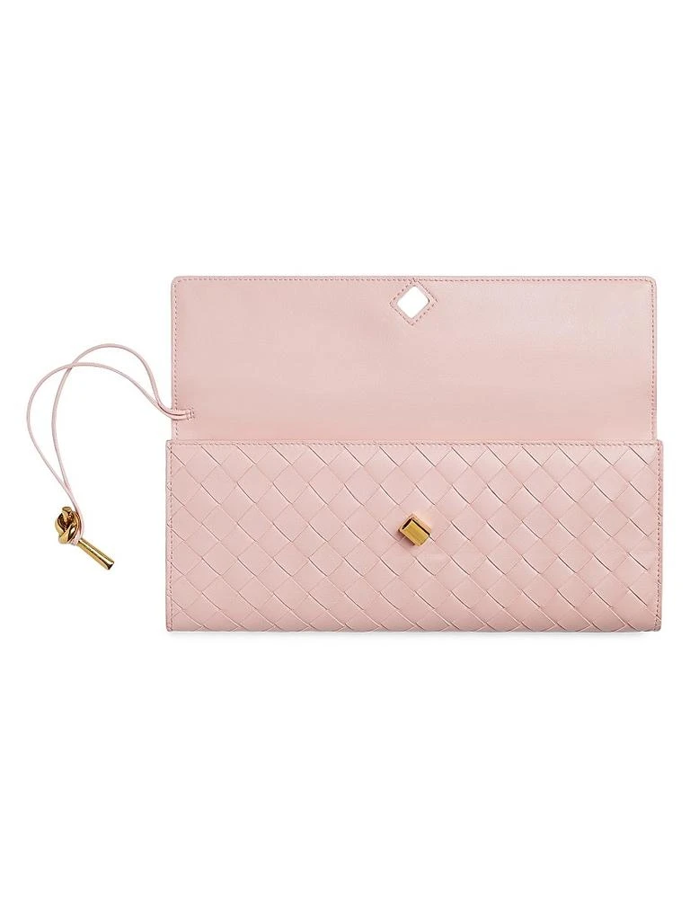 Bottega Veneta Andiamo Intrecciato Leather Top-Handle Clutch 3