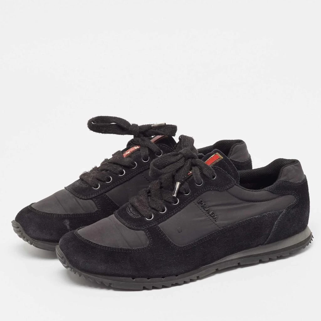 Prada Prada Sport Black Suede and Nylon Low Top Sneakers Size 41 2