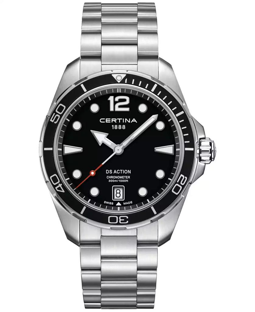 Certina Men's Swiss DS Action Stainless Steel Bracelet Watch 43mm