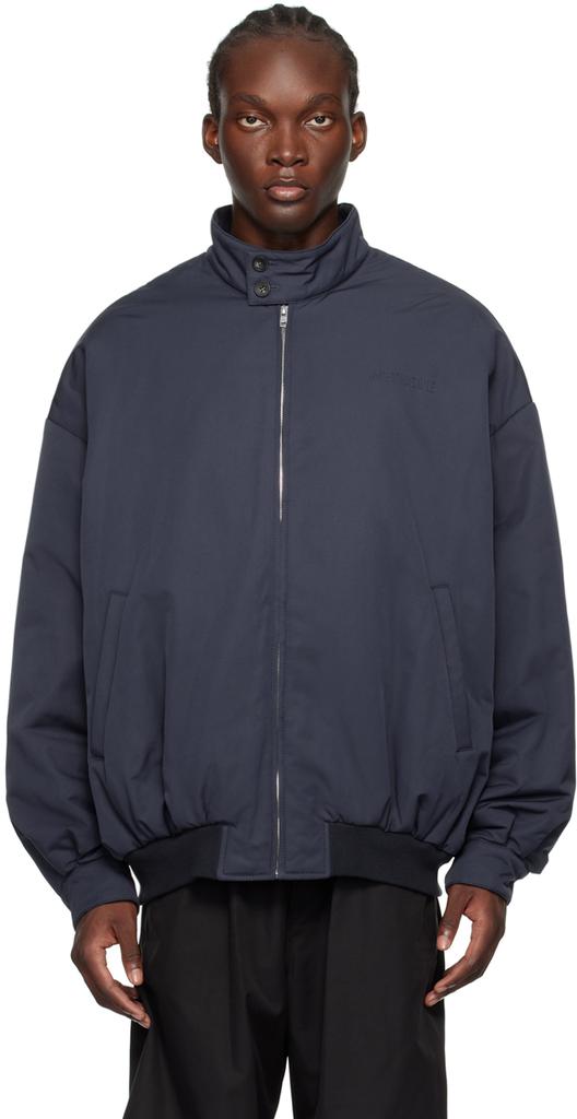 We11done Navy Harrington Jacket