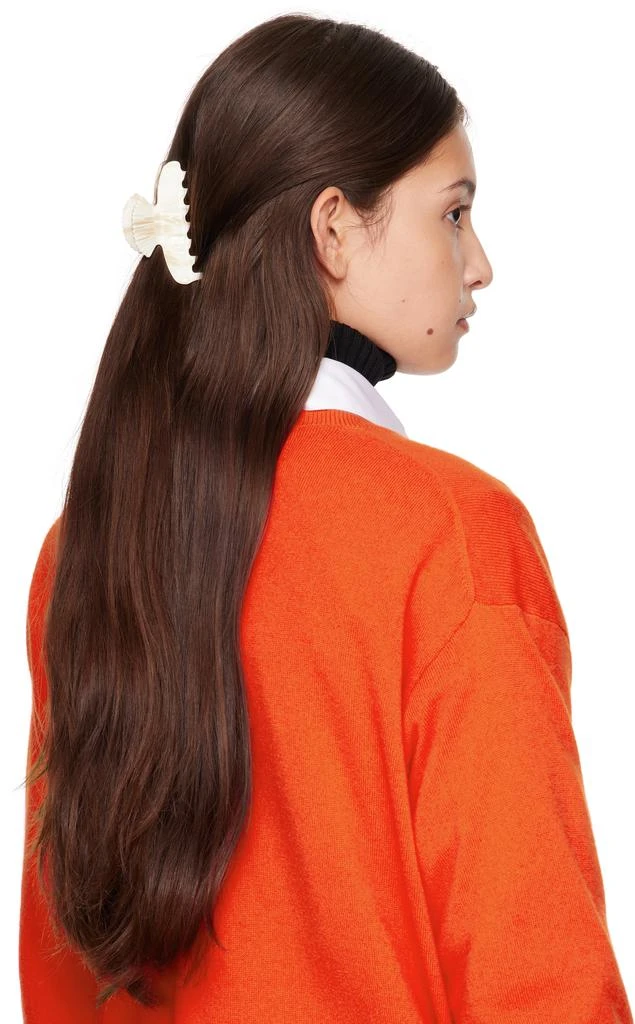 Sophie Buhai Off-White Small Fan Shell Claw Hair Clip 3