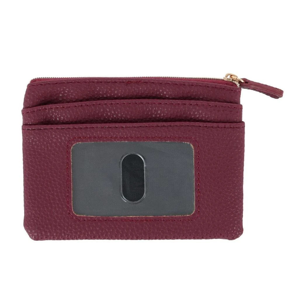 Buxton Women's Solid Color Vegan Leather Large ID Coin Case 7