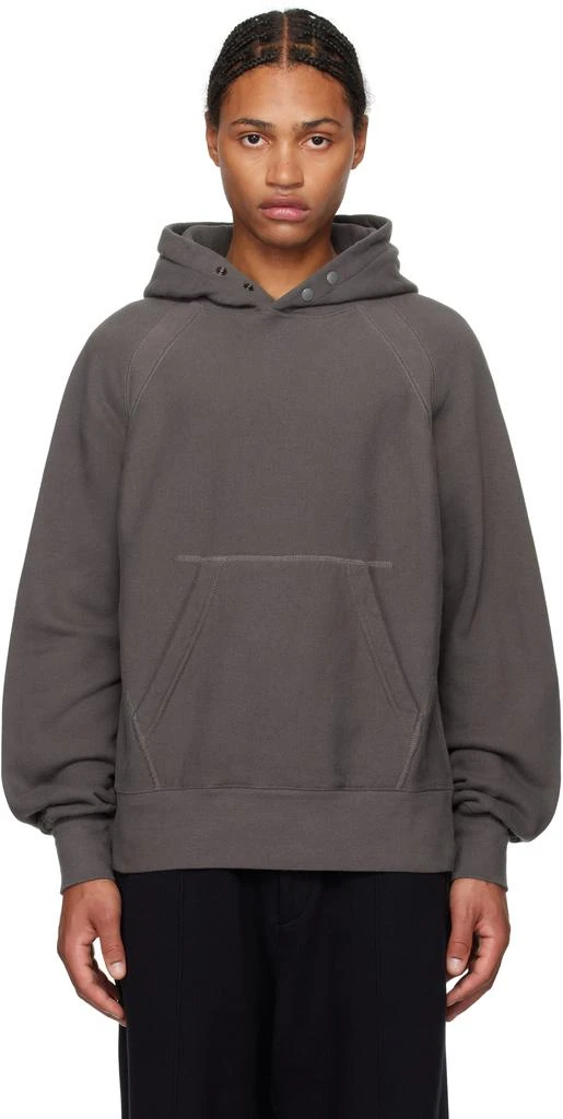 Engineered Garments Gray Fleece Raglan Hoodie - Hoodies - BeyondStyle 