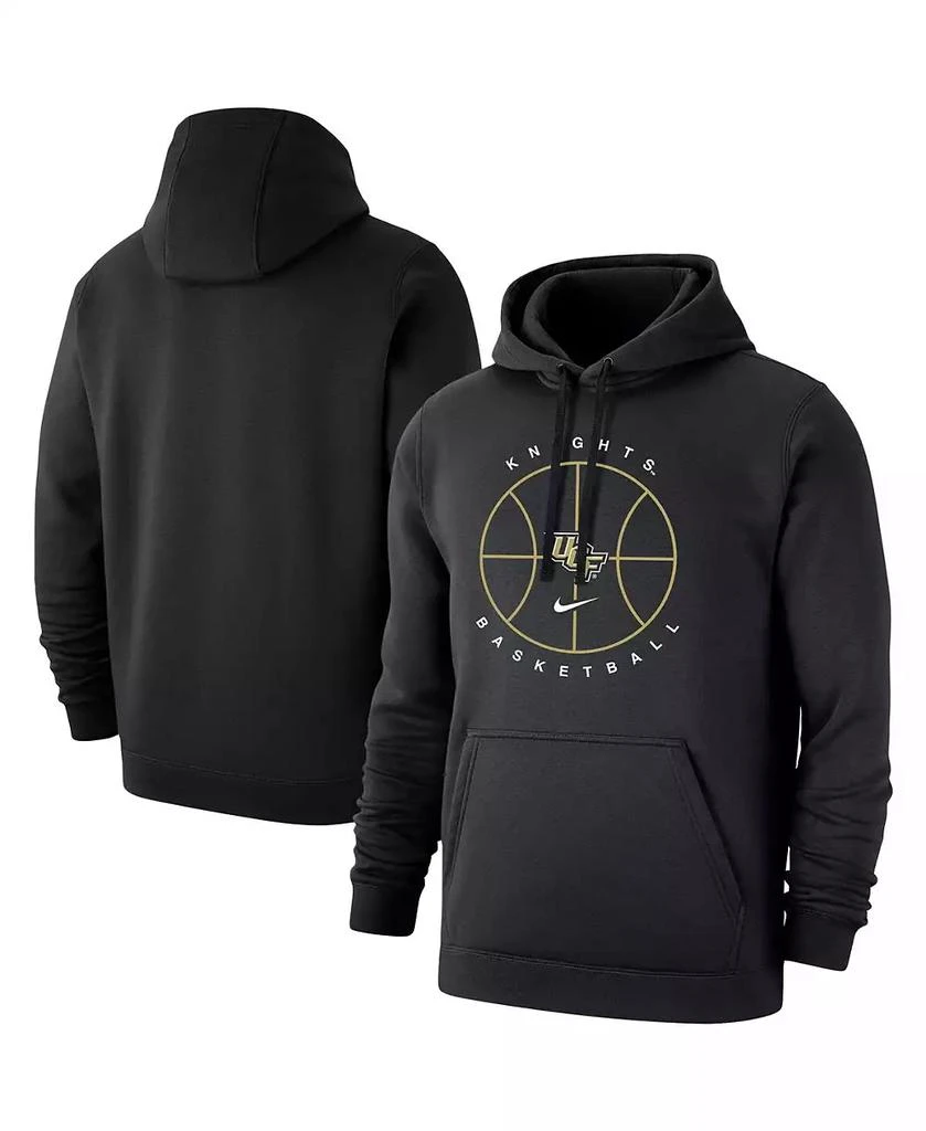 NIKE Men's Black UCF Knights Basketball Icon Club Fleece Pullover Hoodie 1