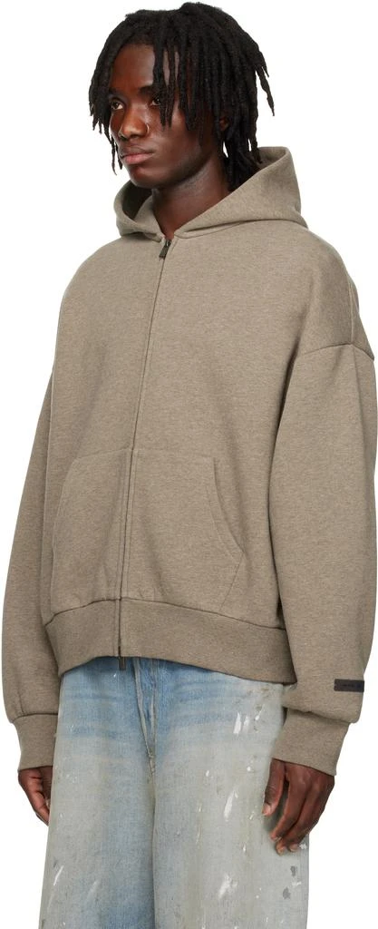 Essentials Gray Classic Full Zip-Up Hoodie 4