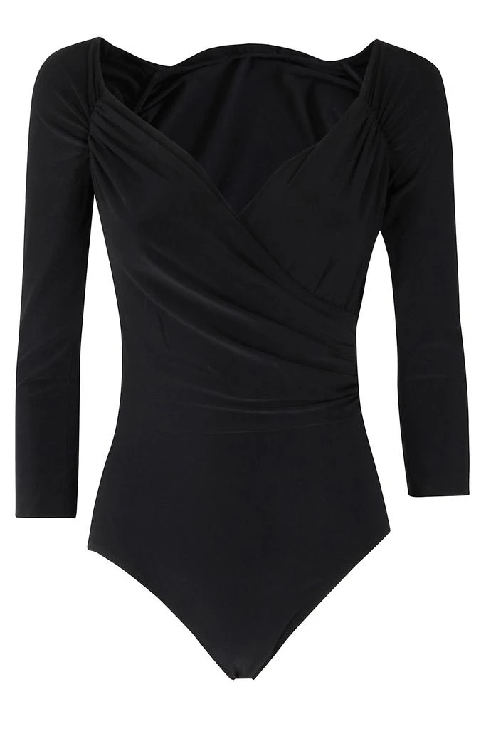 Norma Kamali Off Shoulder Sweatheart Bodysuit