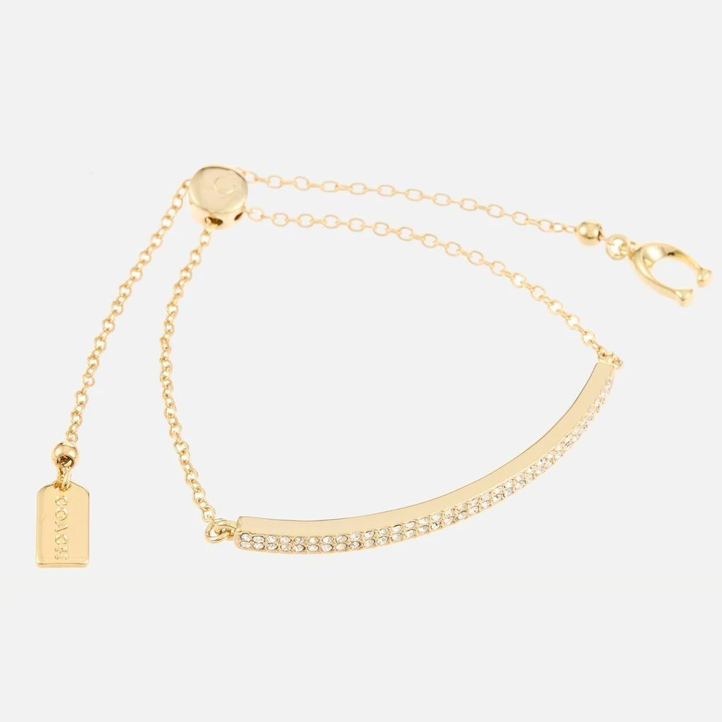 Coach Coach Gold-Plated Cubic Zirconia Slider Bracelet 3