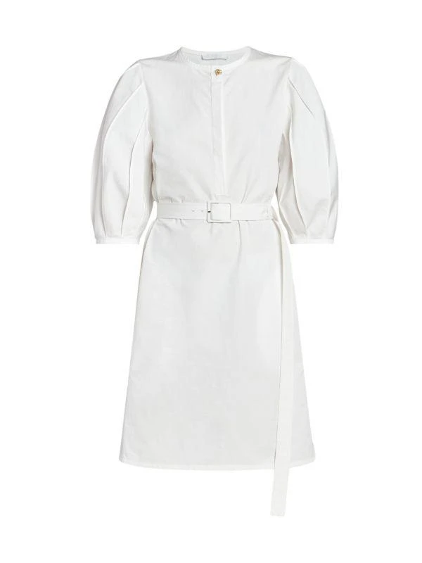 Chloé Belted Cotton Poplin Dress 5