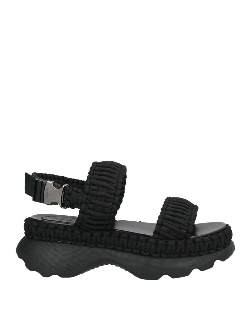 【関税&送料込み】Moncler Black Leather Blend Sandals Moncler Moncler Black Leather Blend Sandals - Sandals
