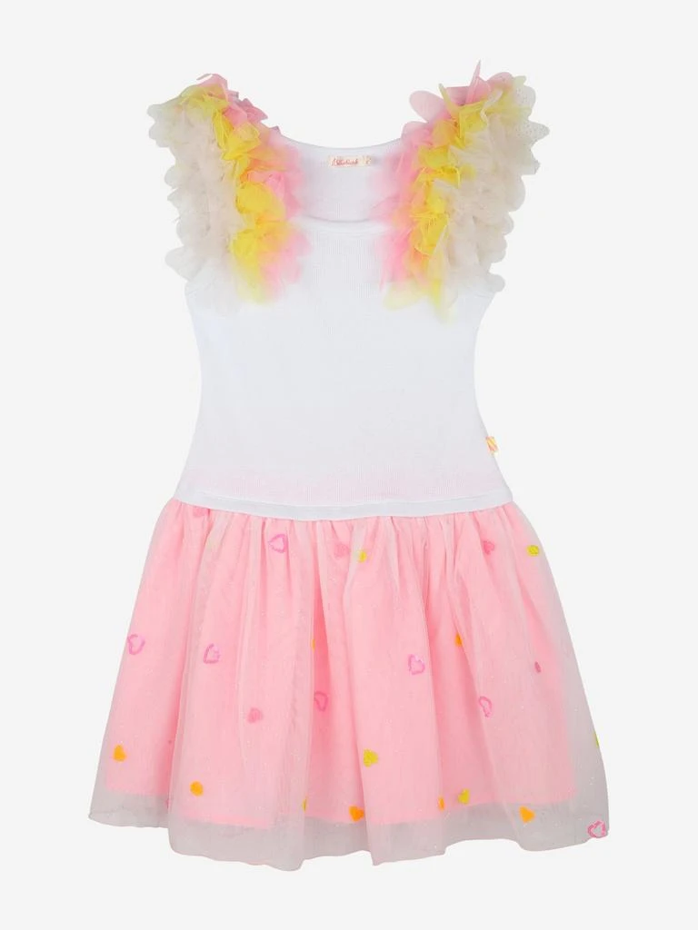 Billieblush Girls Tulle and Sequin Dress in White 1