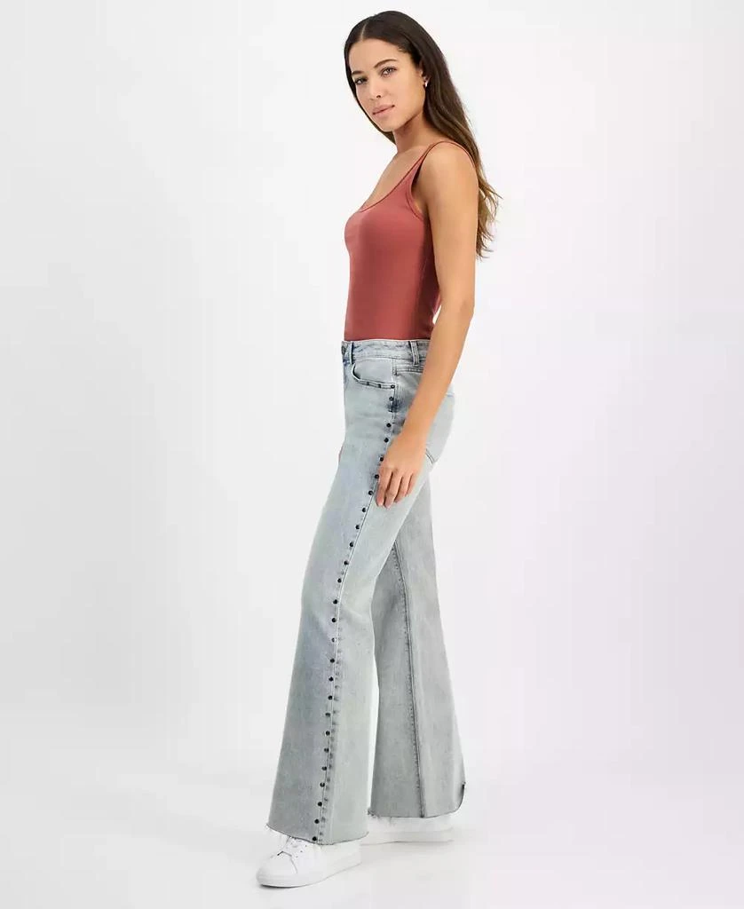 Indigo Rein Juniors' High-Rise Stud-Trim Flare-Leg Jeans 2