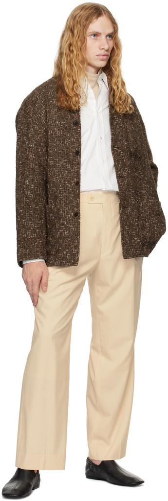 AURALEE Beige Super Fine Tropical Wool Trousers - Pants AURALEE Beige Super Fine Tropical Wool Trousers - Pants