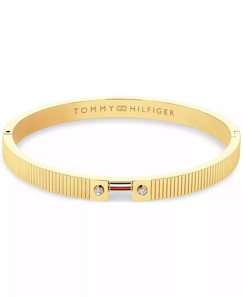 Tommy Hilfiger Women
s Stripes Gold-Plated Stainless Steel Bracelet