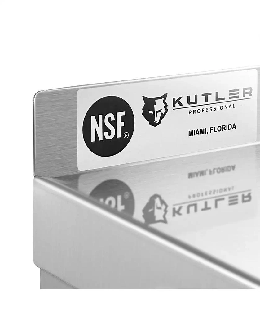 KUTLER 18" x 60" Stainless Steel Shelf, NSF Commercial Wall Mount Shelving w/ Backsplash, Floating Metal Mounted Shelves for Restaurant, Kitchen, Home 5