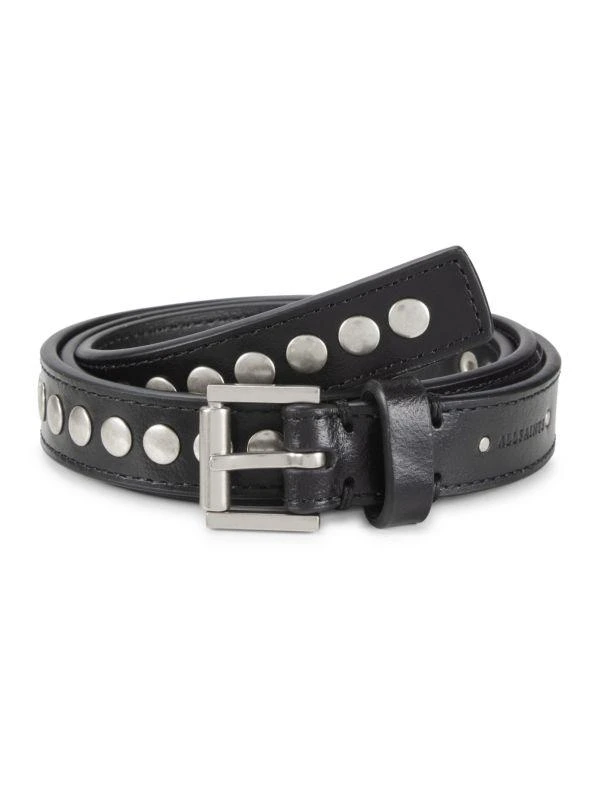 All Saints Studded Leather Belt ALLSAINTS Stevie Leather Studded Waist Belt | endource main image 2