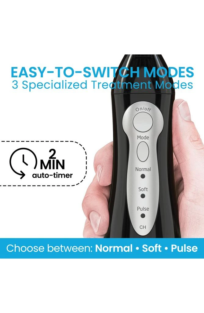 AquaSonic Black Series Toothbrush & Black Aquaflosser Bundle 4