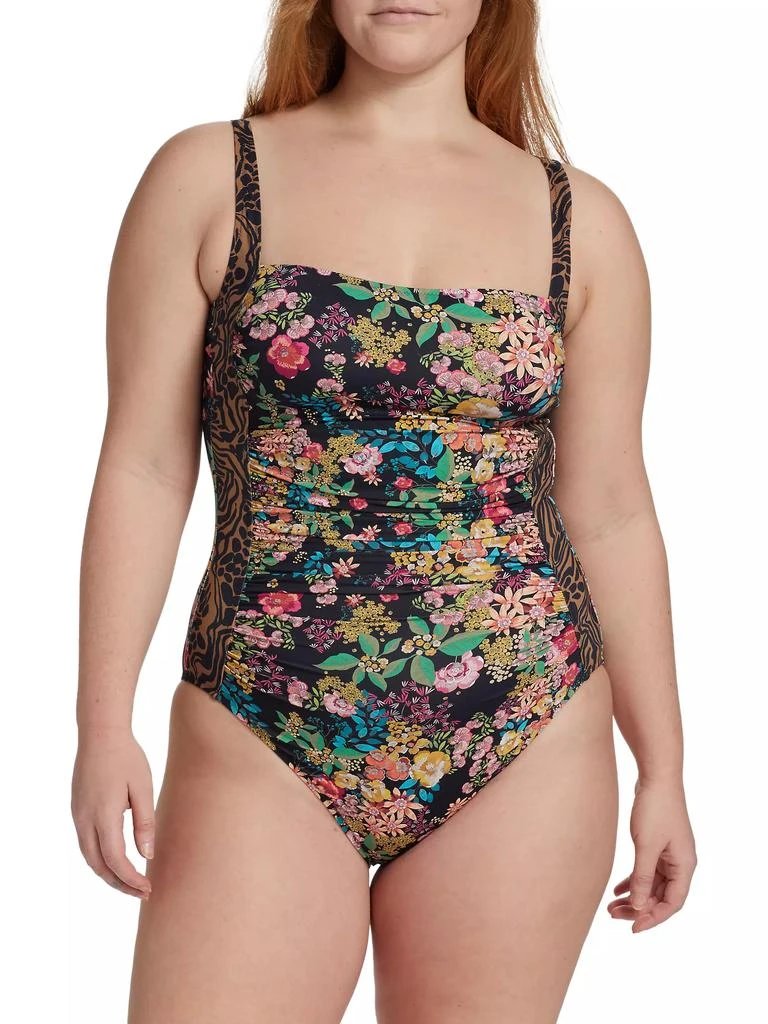 Johnny Was Millo Ruched One-Piece Swimsuit 3