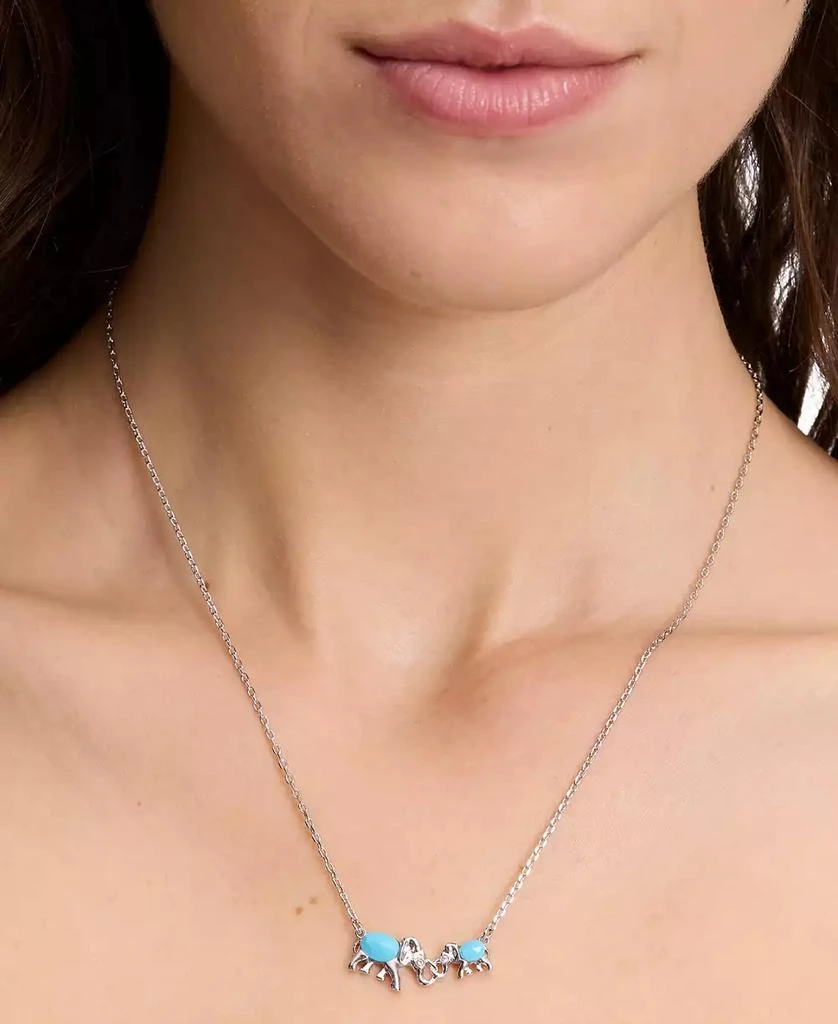 Kate Spade Silver-Tone Mama Elephant Stone Pendant Necklace, 16" + 3" extender 3