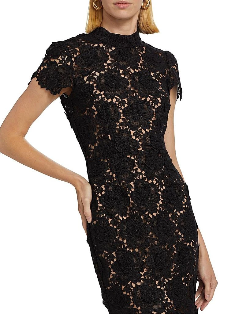 Self Portrait Flower Lace Mermaid Midi-Dress 6