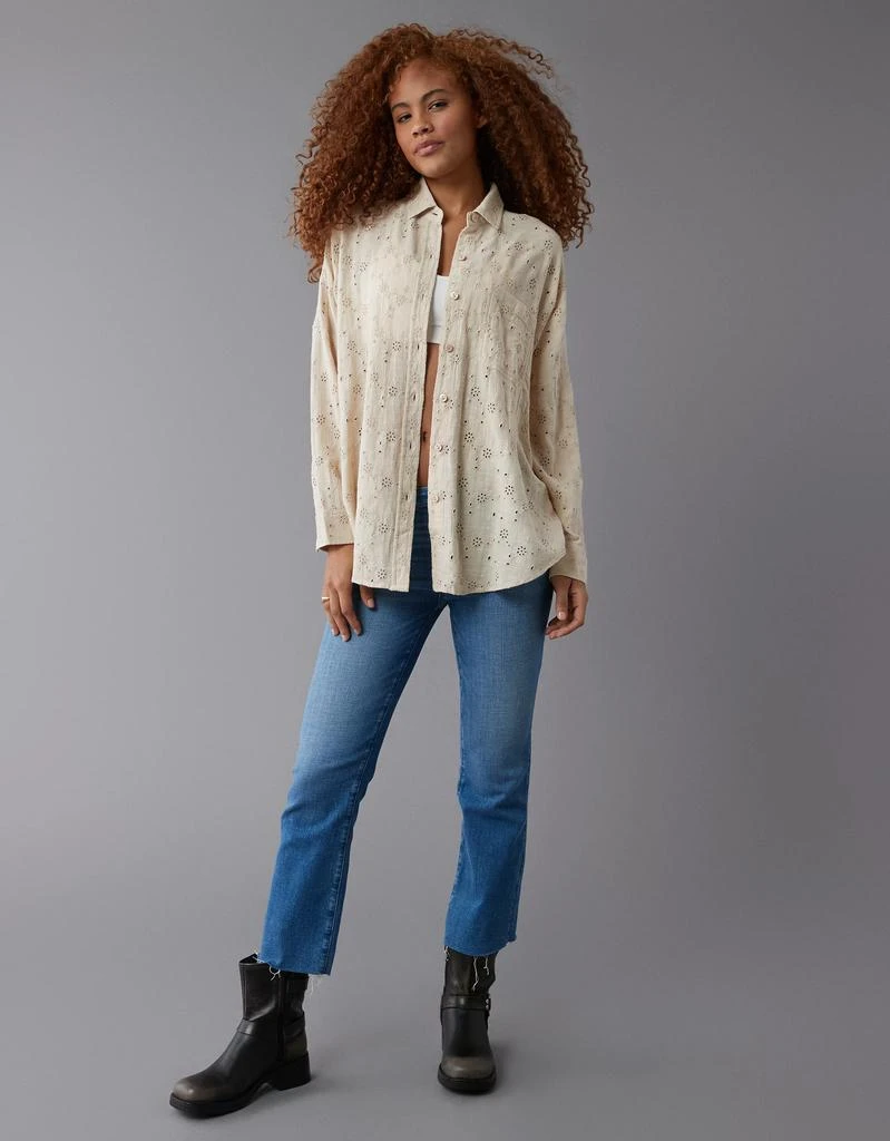 AE AE Go Big Oversized Eyelet Embroidered Shirt 6