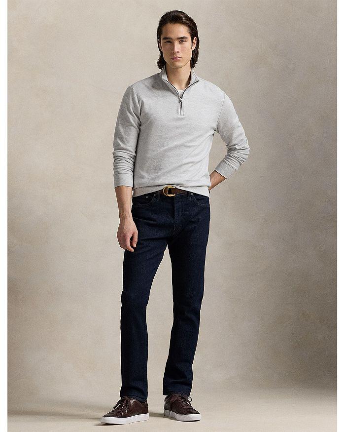 Ralph Lauren Luxury Double Knit Jacquard Quarter Zip Pullover