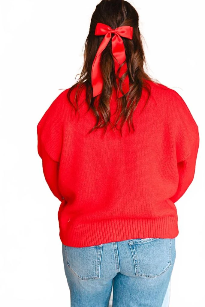 WISHLIST Plaid Button Cardigan In Red 2