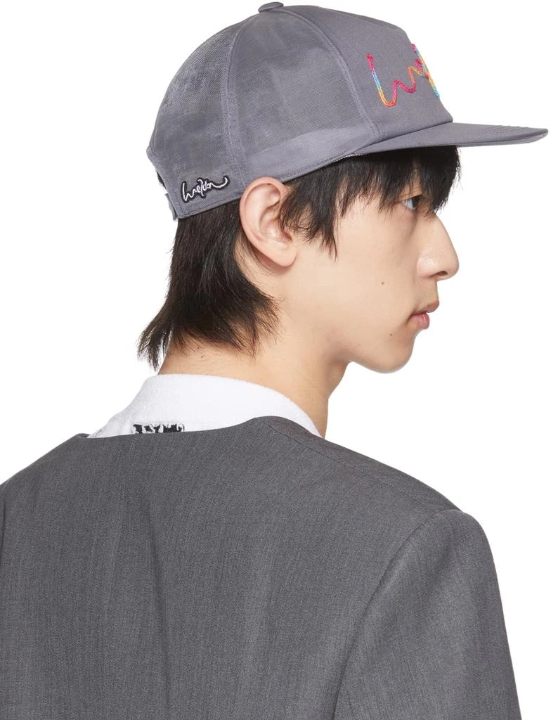 We11done Grey Mesh Logo Embroidery Cap 3