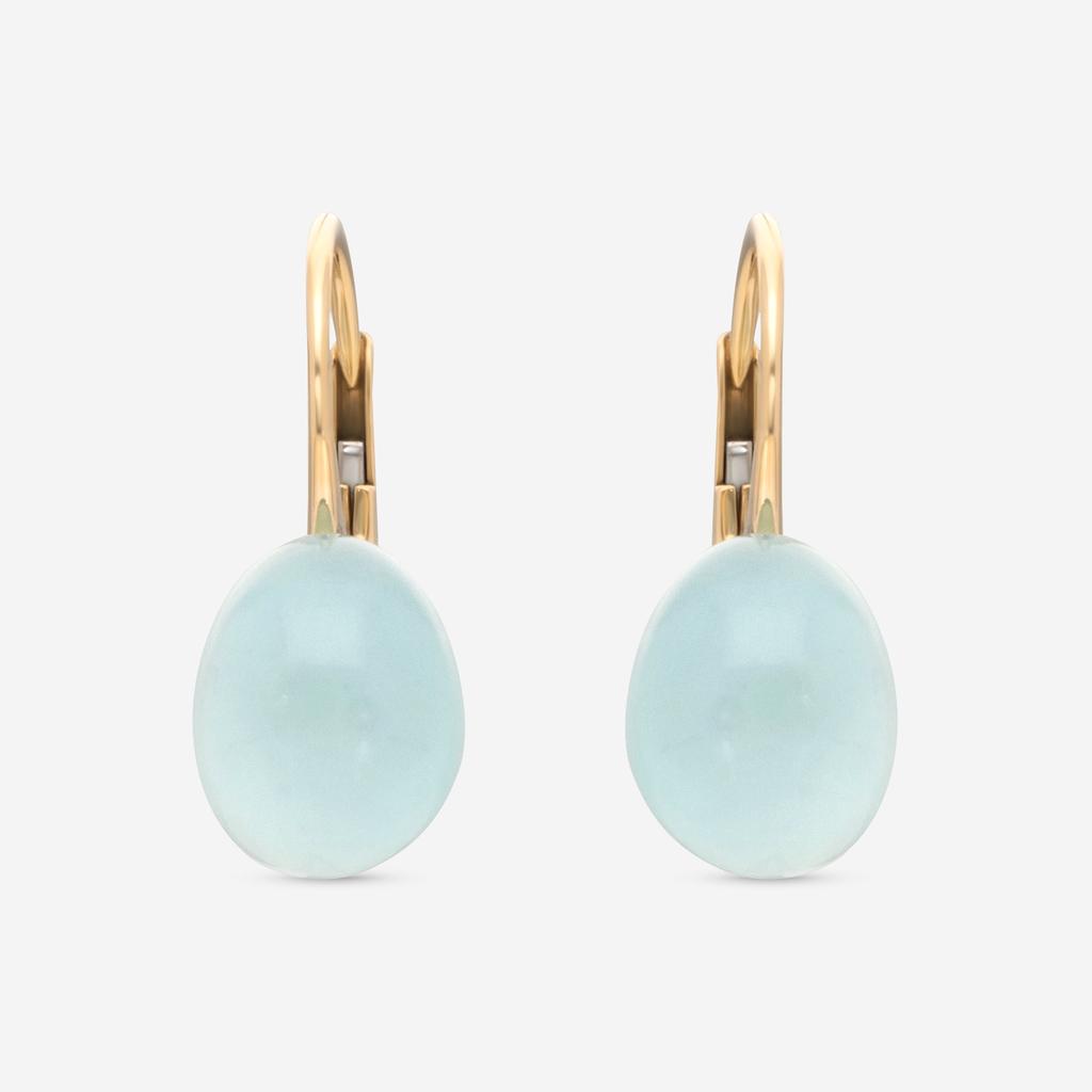 SuperOro SuperOro Meteore 18K Yellow Gold Blue Topaz & Chalcedony Drop Earrings METEORE/O667